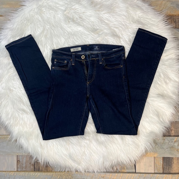 EUC [AG] Prima Mid Rise Cigarette Dark Wash Skinny Blue Jeans | 26R · XS · 2 - Picture 12 of 13